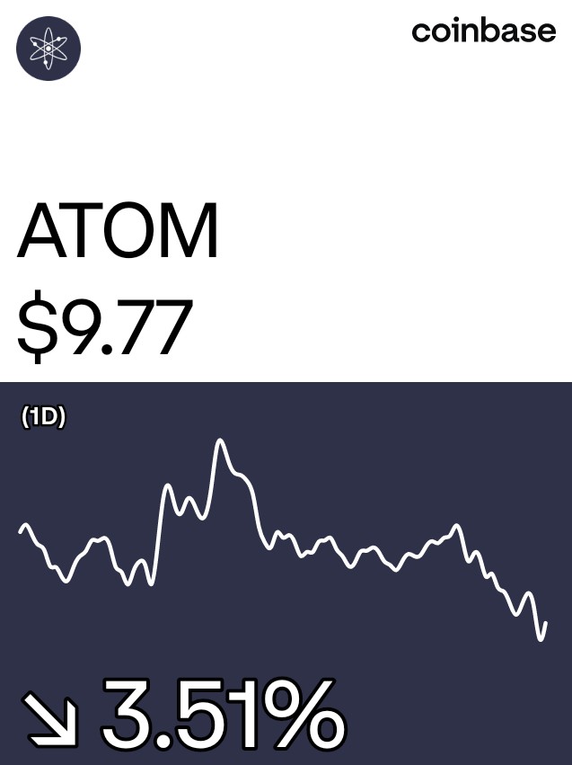 Cosmos on <a href="/Coinbase/">Coinbase 🛡️</a>: coinbase.com/price/cosmos?u…