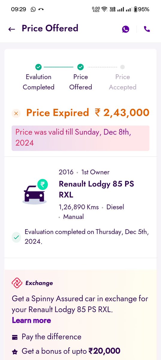 nsjaju's tweet photo. @myspinny our car is 110 PS, not 85 PS. We are waiting for revised quotation. Please revert urgently https://t.co/9r8wSC0mz0