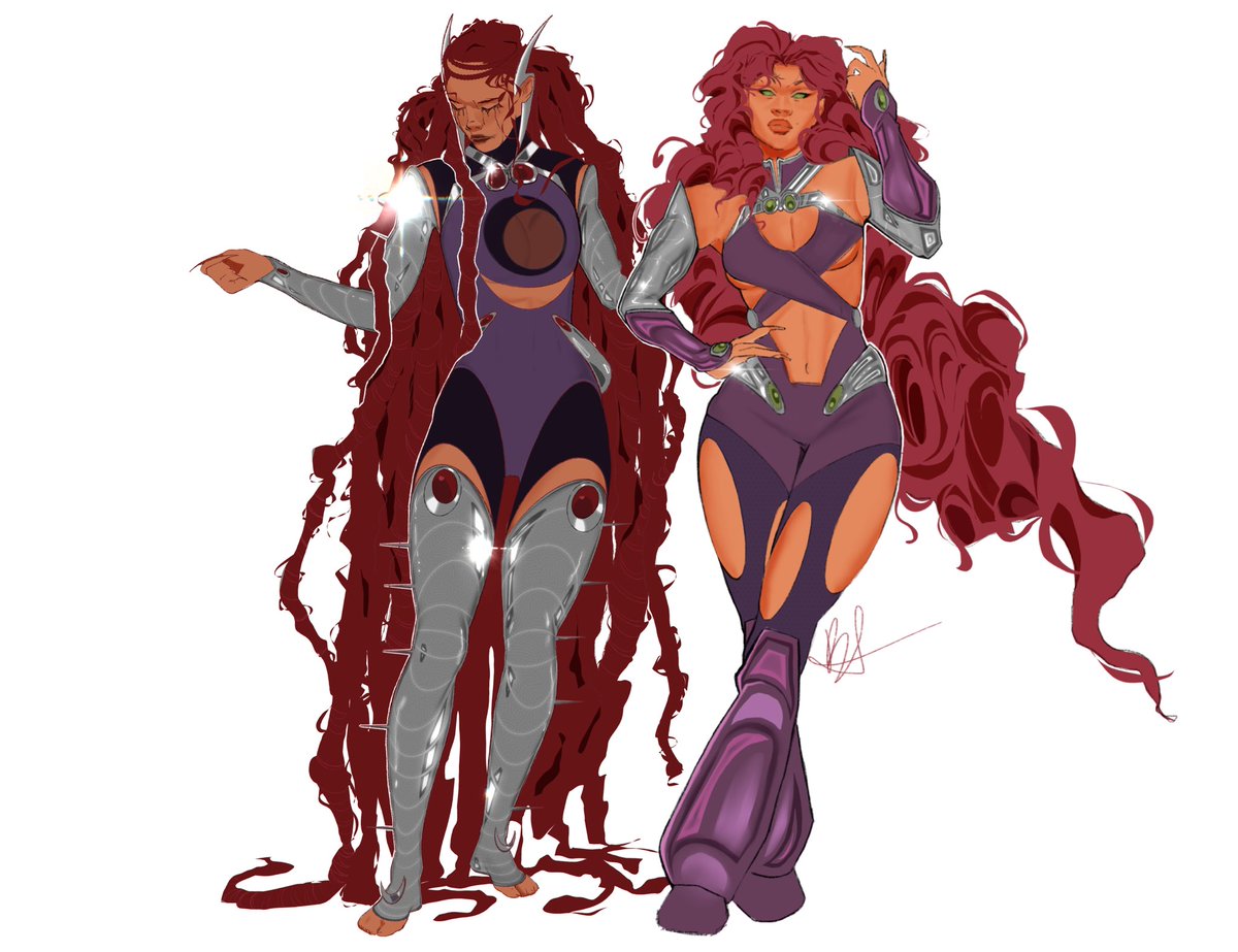 #Starfire #Blackfire 

and they were shisters!! ✨🌑