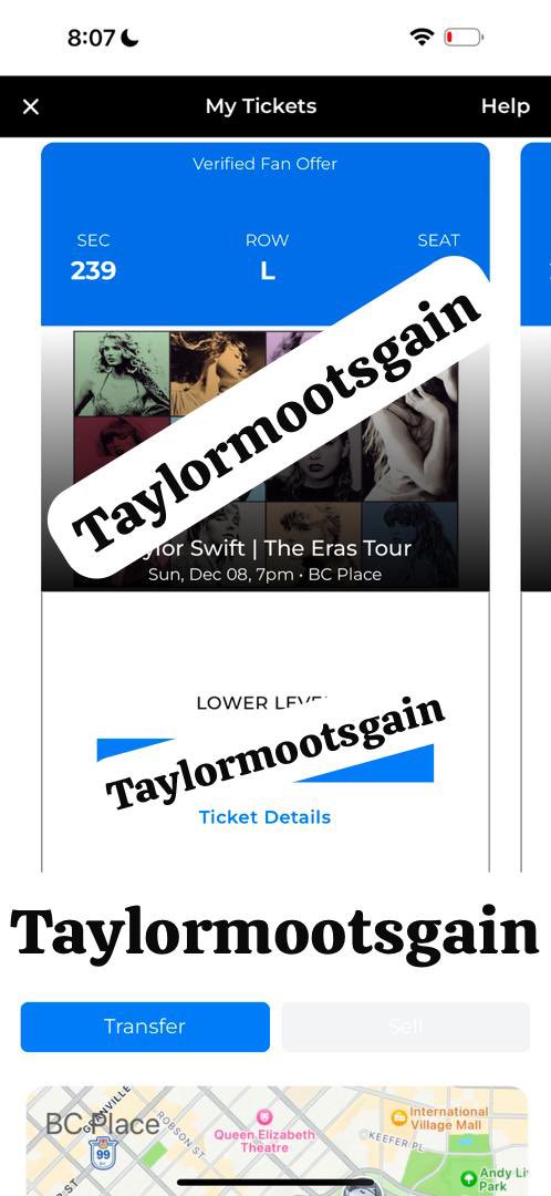 TaylorMootsGain's tweet photo. ISO‼️buyer
Selling (2) Taylor Swift Tickets event tonight at BC Place
• RT to enter
• Selling for $340 each
• DM My back up @yijs1016 if interested
(tix are verified)
• Due to Complications ATM would only accept Apple Gift cards for payment‼️
• still willing to use PP G&amp;S https://t.co/2KqFyKbKRz