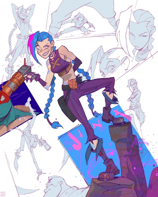 JinX sheet-#arcane #characterart 