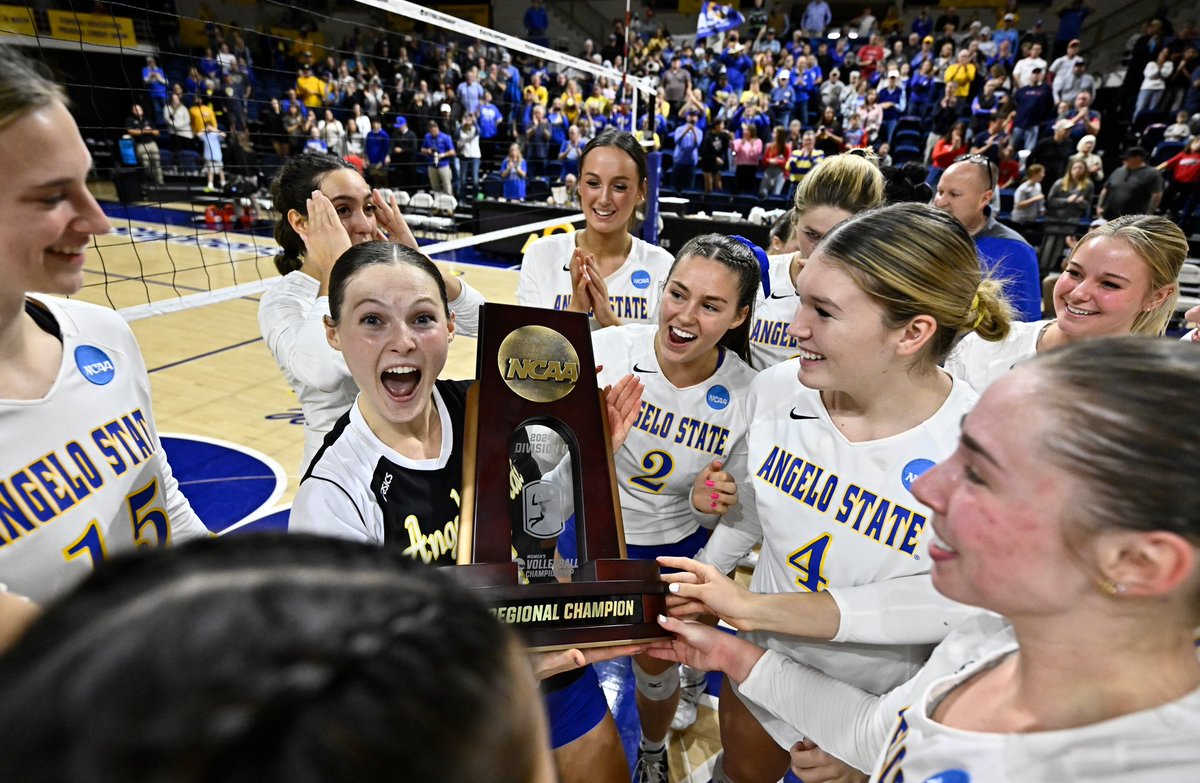 That regional championship feeling. 😀

<a href="/angelostatevb/">Angelo State Volleyball</a> #LSCvb #D2vb