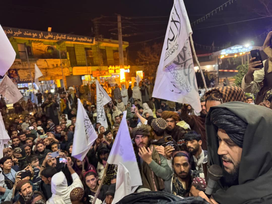 taahir_khan's tweet photo. #Afghan state media has reported that rallies in #Jalalabad #Nangarhar celebrated the fall of #Syrian President #Bashar al-#Assad and victory of a coalition led by #Hayat #Tahrir al-#Sham (HTS). The state #Bakhtar news agency reported that the demonstrators said the “victory of the #Mujahideen is a proud for the whole #Islamic world”.