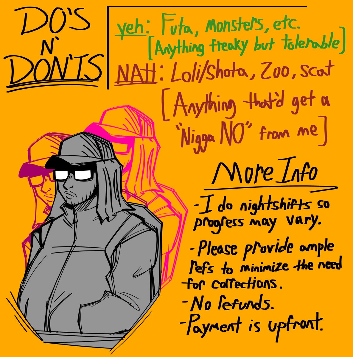 itsyuhguy's tweet photo. COMMISSION INFO MUDAFUKAS
- Sketches and Emotes -

Contacts: 
DMs / guywithfunds@gmail.com

☕tip jar in bio if yer chill like that

Note:
-Don't be afraid to ask questions.
-For any reason I may still refuse your request. Be chill.
-PayPal only. https://t.co/Lgp0pIrDLN