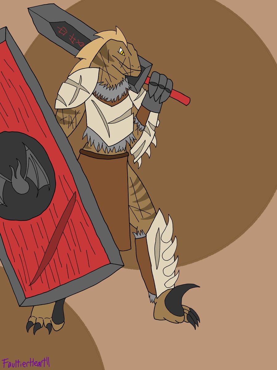 FaultHeart11's tweet photo. Lizardfolk "Princess" named Glynn. https://t.co/M9k1hCUORZ