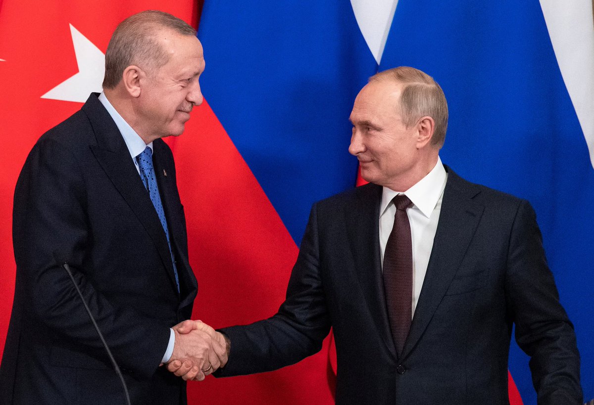 BRICSinfo's tweet photo. 🇹🇷🇷🇺 Turkish President Erdogan says there are only 2 leaders left in the world: me and Vladimir Putin. 

"Now, there are only two [experienced] leaders in the world. They are myself and Vladimir Putin. I am not saying this because one of them is me.

 But I have been in office for 22 years, nearly as long as Mr. Putin. The rest are gone."