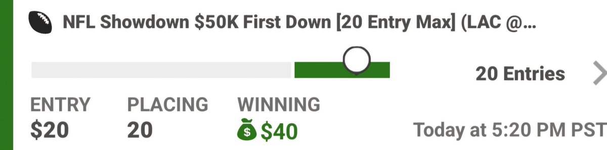 draftwarzDFS's tweet image. Nice NFL Showdown