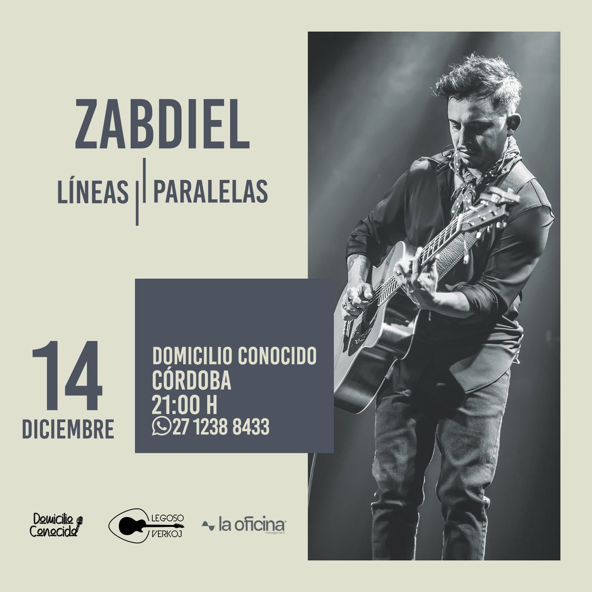Próximo 14 de diciembre <a href="/zabdielmusic/">Zabdiel</a> en #concierto 
No se lo pueden perder!
Boletos Disponibles!
Informes: 📱 wa.me/522712388433
#CórdobaVeracruz #DomicilioConocido