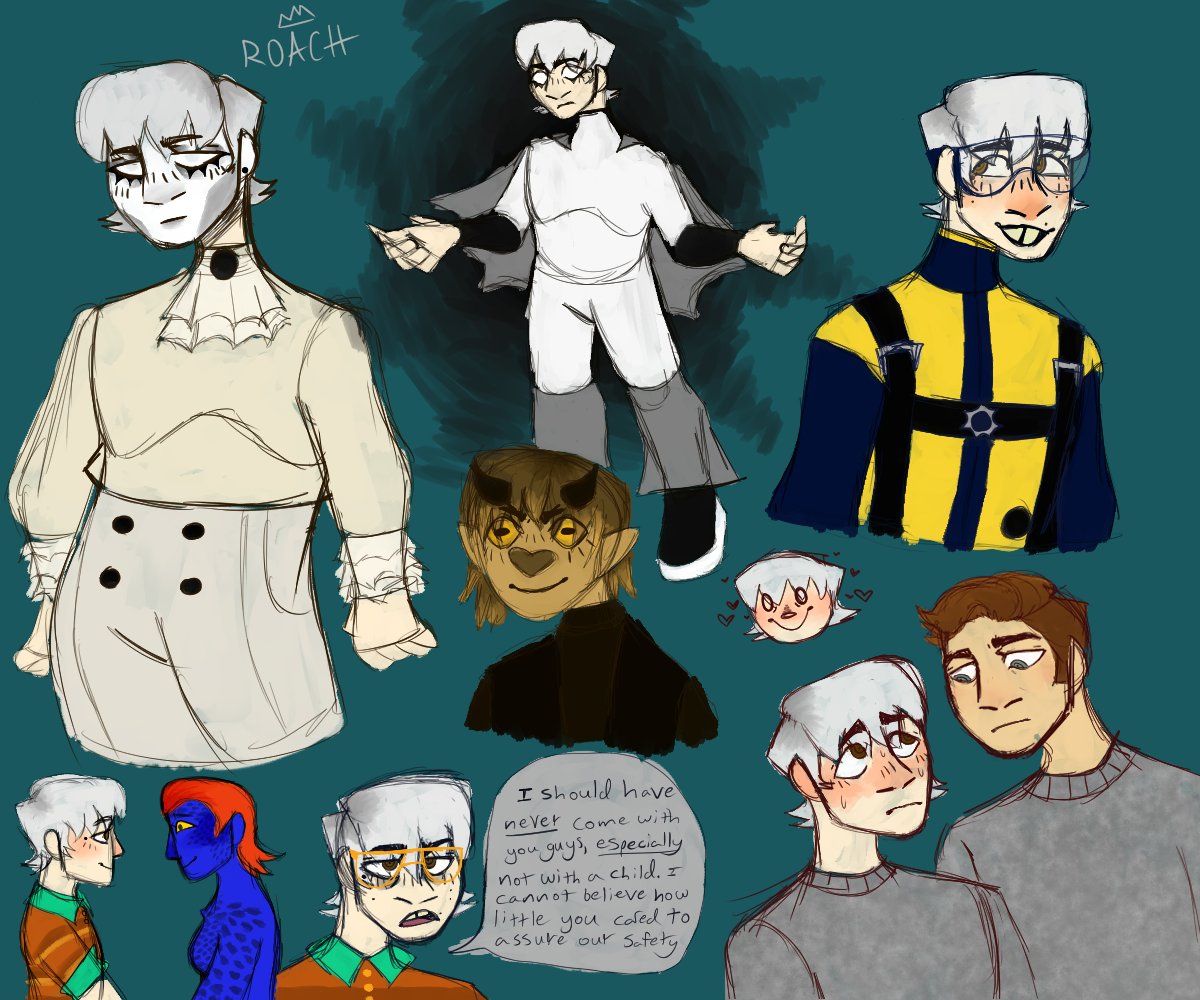 roachytheking's tweet photo. X-Men self insert <3 His name is Haunt, these are all for X-Men First Class, but the one in the middle back is more 97 based! The kid with the horns is his kid Wilde : 3 

#fanart #selfinsert #Xmen #xmenfanart #xmenselfinsert #selfship #yumeship https://t.co/onQV6axSd2