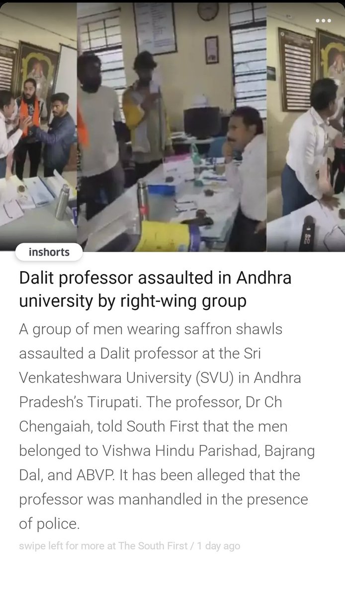 BKorapati's tweet photo. 1.Asimple YouTube or Google search would reveal the facts of the case. Firstly, the professor in question is not Dalit but a practicing Christian. He appears to be using the Dalit identity as a shield to escape accountability. https://t.co/NsCOkQu41M