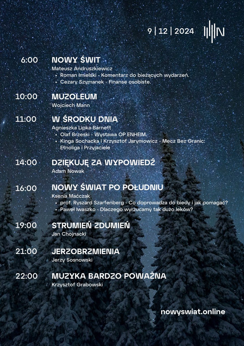 RadioNowySwiat's tweet photo. @RadioNowySwiat #ramówka https://t.co/fmsusRs8i9 #PioniPoziom #poniedziałek #NowyŚwiatPoPołudniu @KseniaMacczak #PawełIwaszko #zdrowie #apteka #lekarstwa #farmaceuta https://t.co/E0EZGTvj2u