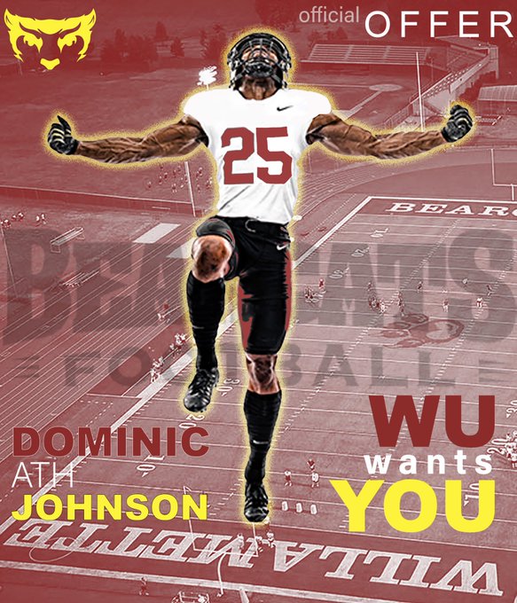 DomoJohnson7's tweet photo. All Glory To God!! After a great conversation with @CoachPgonz  I have received my 9th offer to play collegiate football!! @AricWilliams3 @WillametteFB @CoachV_50 @JRRecruiting @PhantomFootball #GoBearcats https://t.co/d68MHuftSa