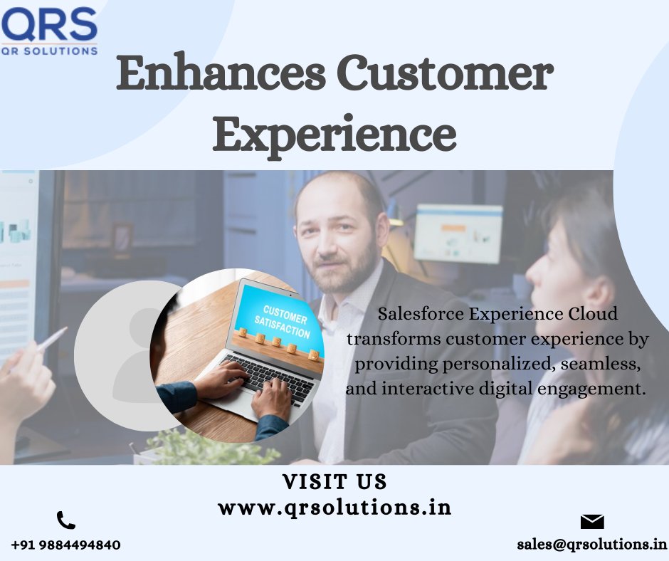 QRS_India's tweet image. Businesses must improve the customer experience if they want to cultivate enduring relationships and increase consumer loyalty. Visit us! surl.li/mdnfbx #customerexperiencesalesforce #salesforcecustomerservice #crmsalesforce #QRsolutions