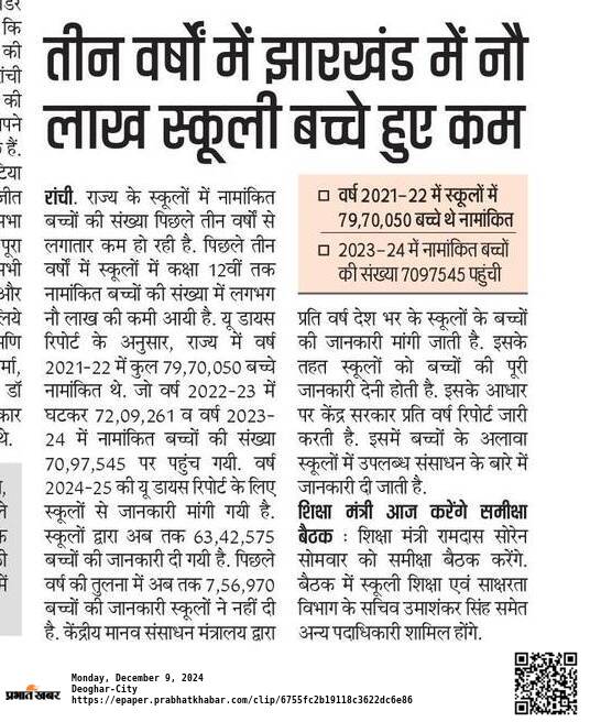 सीधी सी बात है जब स्कूल में #शिक्षक ही न हो तो बच्चे स्कूल में करेंगे क्या, इसमें समीक्षा करने की क्या बात है। 
झारखंड में वृहद पैमाने में शिक्षको की कमी है सब जानते हुए फिर भी न जाने माननीय <a href="/HemantSorenJMM/">Hemant Soren</a>
जी शिक्षकों की बहाली प्रक्रिया में इतनी धीमी क्यों है।
<a href="/jhar_governor/">Governor of Jharkhand</a>