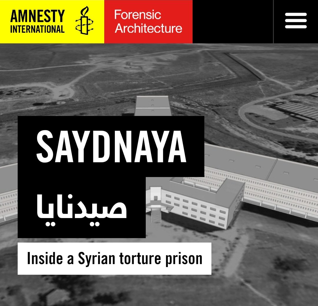 For Sednaya specifically, Amnesty and Forensic Architecture did a detailed digital reconstruction and report on conditions in 2017. saydnaya.amnesty.org