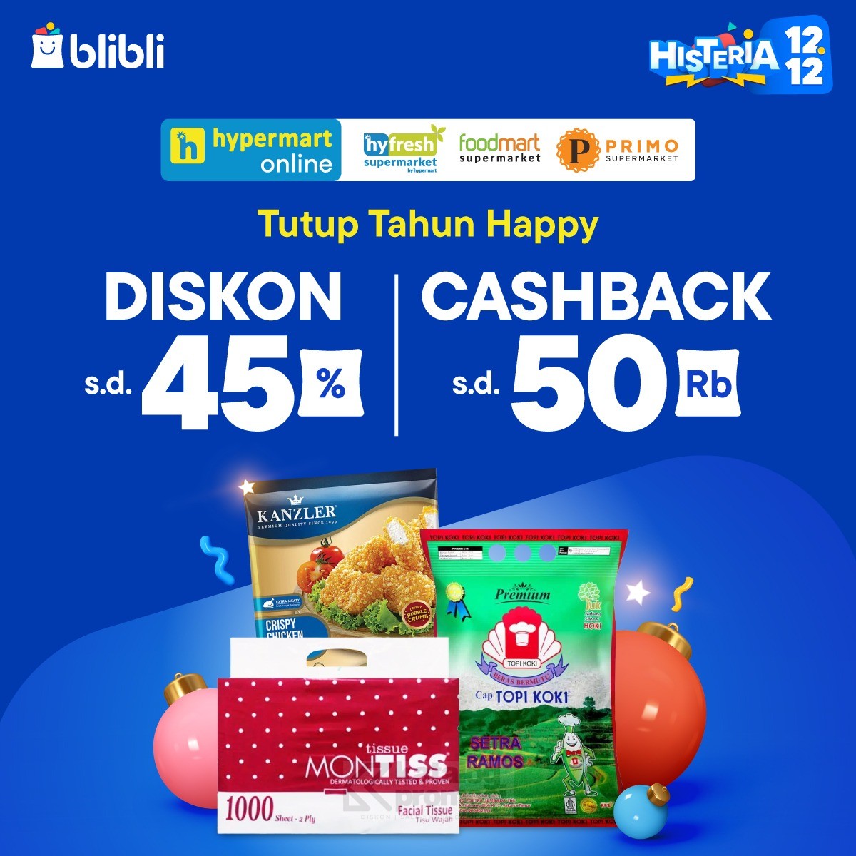 katalogpromosi's tweet image. Diskon gede-gedean buat tutup tahun dari Hypermart! 🤩 Diskon hingga 45% buat belanja kebutuhan pokok + cashback Rp50 ribu buat belanja makin hemat. Jangan lama-lama, cek Hypermart Official Store di Blibli sekarang! 🎉✨👇
katalogpromosi.com/hypermart-tutu…

 #PromoHypermart #Blibli