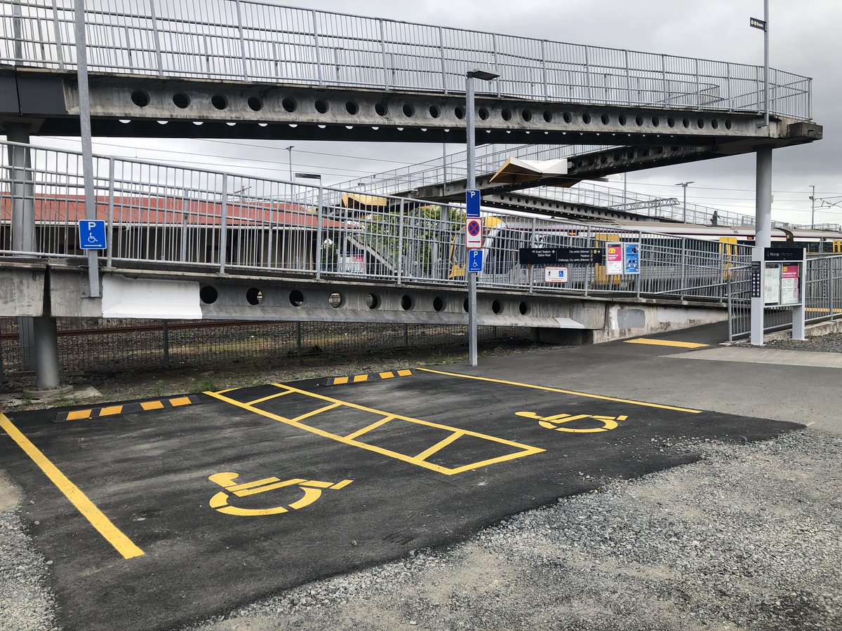 Grant_AAA's tweet photo. Been here a while but just got around to photo. Penrose Station extra bit of sealed accessible parks. https://t.co/Mtm5G4KySy