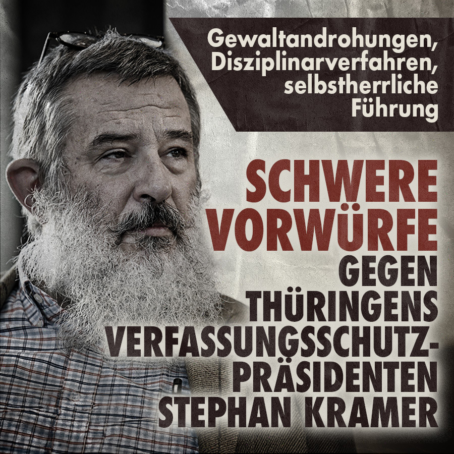 Recherche der Kollegen von <a href="/apollo_news_de/">Apollo News</a> zu Thüringens Verfassungsschutzpräsident Stephan Kramer: Interne Dokumente zeigen demnach, wie autokratisch der SPD-Politiker seine Behörde führt.
Es geht um ein Disziplinarverfahren gegen Kramer und seinen Umgang mit der AfD. Zudem soll