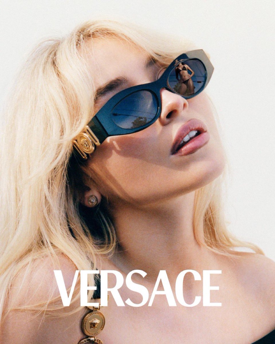 eternalsabrinas's tweet photo. sabrina carpenter for Versace eyewear… i’m obsessed https://t.co/enoyBo6JrZ
