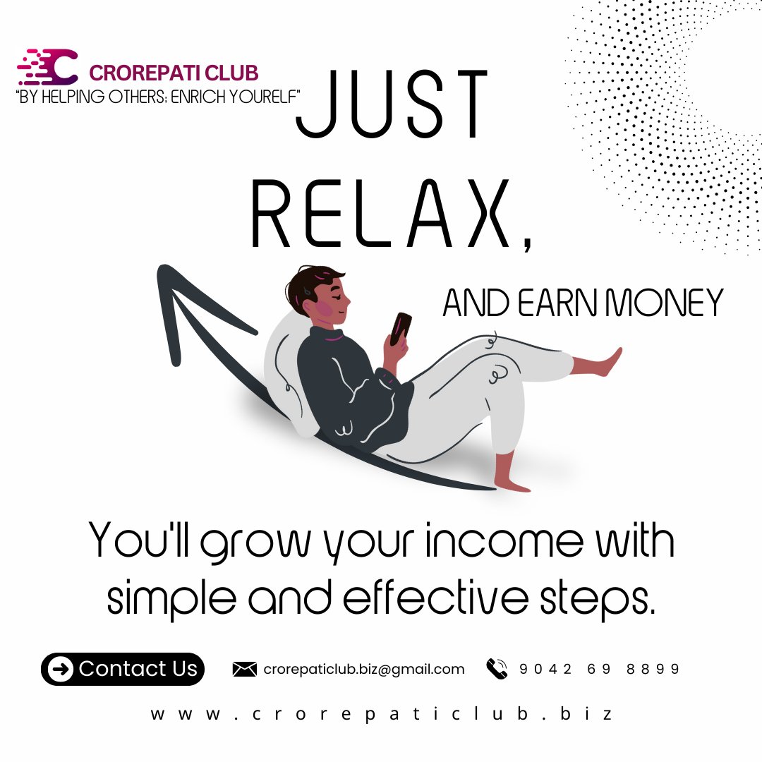crorepati_club_'s tweet photo. 💸 RELAX AND EARN MONEY! 💸
Tired of living paycheck to paycheck? 🤕
We've got good news for you!
Our simple and effective steps can help you grow your income and achieve financial freedom! 🚀
#Crorepaticlub #Crowdfunding #workfromhome #onlinebusiness #earnmoney #money https://t.co/IKsHt2Y5ju
