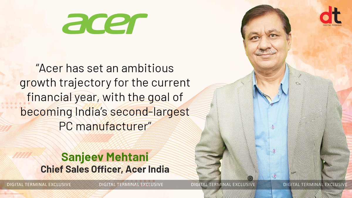 dterminalIN's tweet photo. โWe Plan to Produce 70-75% of Our Products in India by The Next Financial Quarterโ
The PC market in India continues to evolve, driven by changing consumer needs, technological advancements, and.
Read More ๐https://t.co/hd5HOYy6rM
#AcerIndia #AcerPC #AcerDesktops https://t.co/fhiAjPLBpT