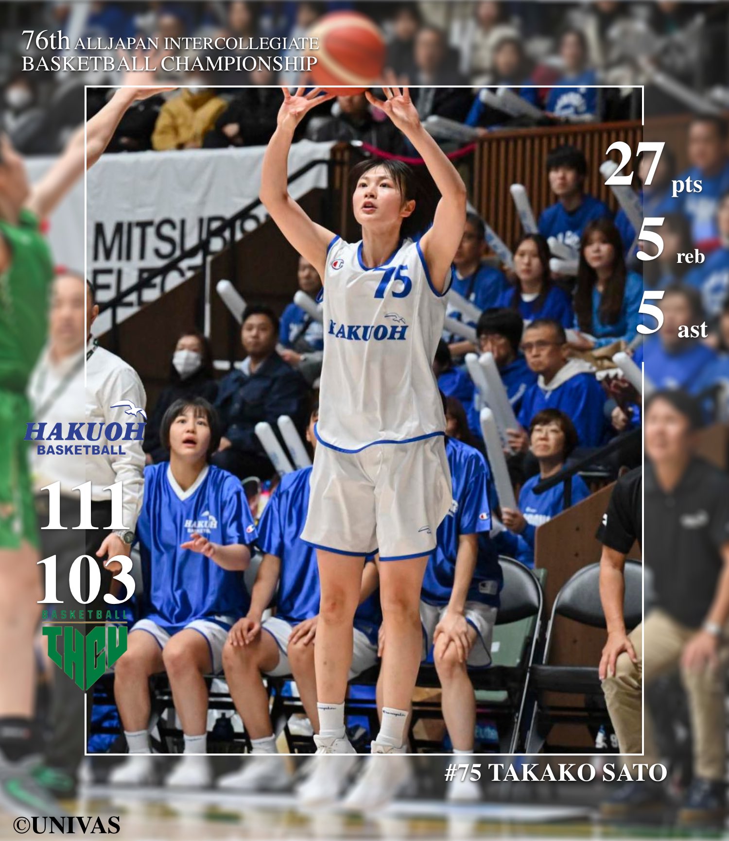 白鷗大学】バスケ部ウインドブレーカー - ウェア - ウェア - ウェア