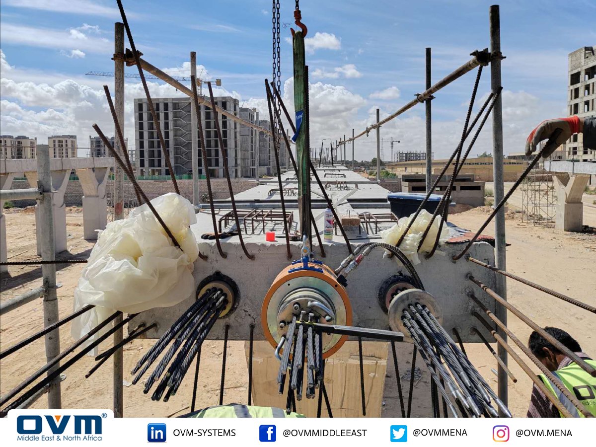 OVMmena's tweet photo. {Update} Post-tensioning progress continues on the massive “Tripoli Third Ring Road-TTRR” project in Libya using OVM Prestressing System 🏗️

#OVM https://t.co/y1PB51m6GV