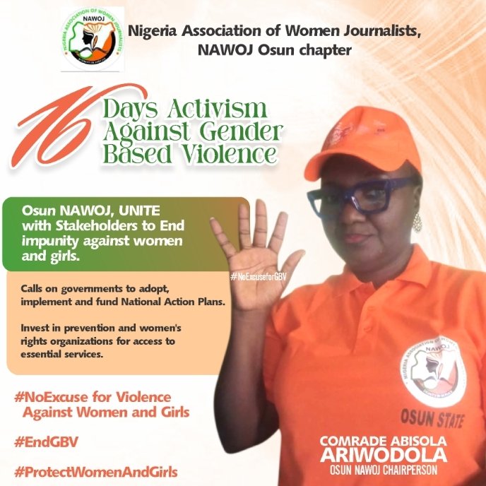 allfuturevoice's tweet photo. Say No to Gender Based Violence 

Prevention of GBV is possible 

Its the right of women and girls to be protected 

Let's protect the women and girls 

#NoExcuse for Gender Based Violence

@UNICEF  @UN @GBVnet @USAID @HFDI_NG @InsideOsogbo @UNTrustFundEVAW   @NIGAWD  @ActionAid https://t.co/X8yXODmBv8