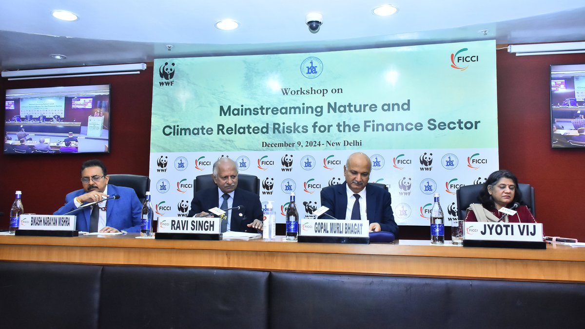 ficci_india's tweet photo. Workshop on Mainstreaming Nature and Climate-related Risks for the Finance Sector begins at Federation House, New Delhi. 

@WWF @IBA_org_in @ChiefIba @ChairmanIba @jvij1967 https://t.co/I7662XsKzF