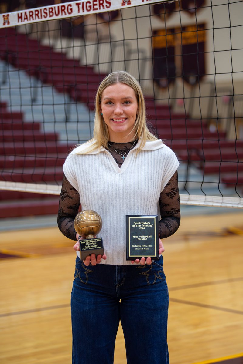 AA Miss Volleyball is Maggie Meister- Harrisburg  
A Miss Volleyball is Sophi Randall- Dell Rapids 
B Miss Volleyball is Katelyn Schroeder - Hitchcock Tulare