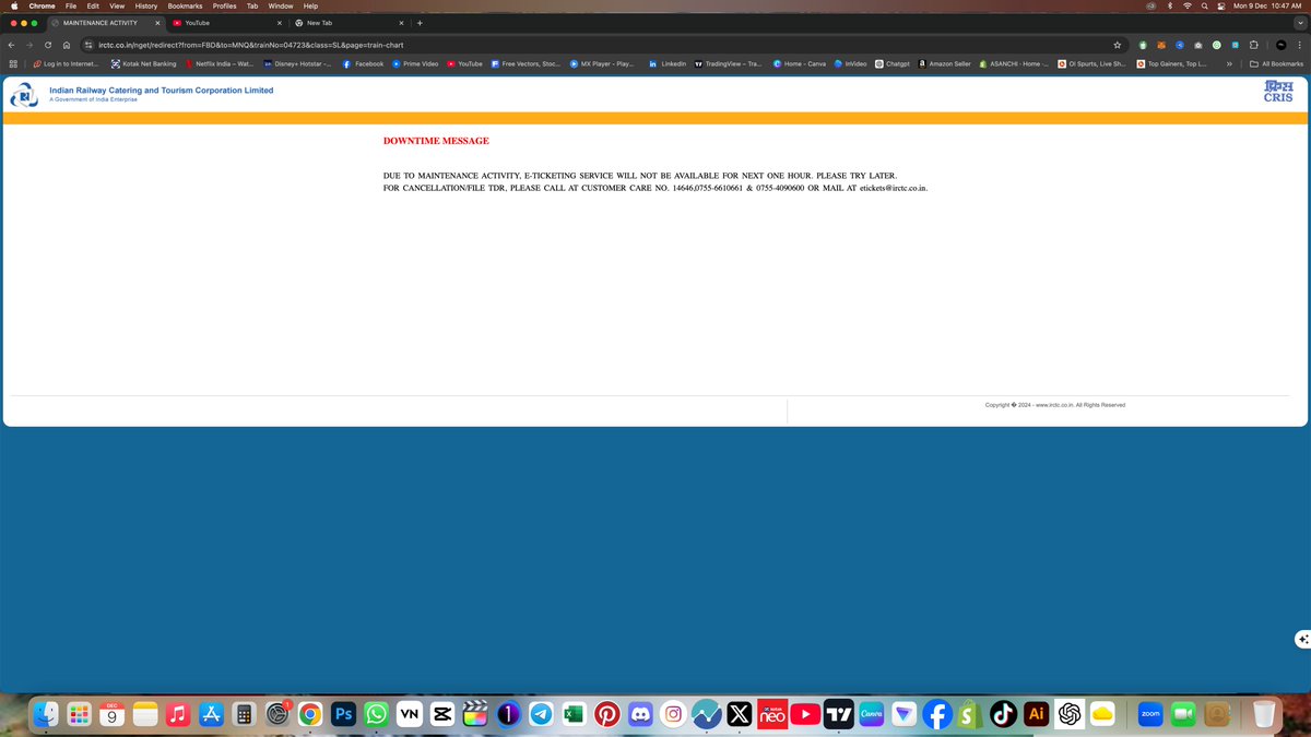 ChintanRaval1's tweet photo. The Most Pathetic Service from @IRCTCofficial , When Can we expect an Improvement? are we so incompetent that cant handle the traffic on the #irctc app and website.  when talking about the development but the foundation is very weak which is your server which is down all d time. https://t.co/VpxRw8GemC
