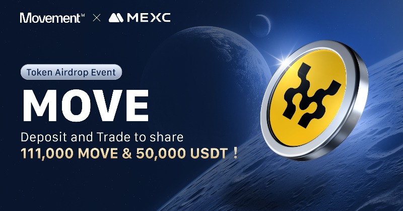 MEXC's tweet photo. 🔥 The @movementfdn/ $MOVE Token Airdrop Event is in full swing!

👉 Deposit &amp; trade $MOVE to share 110,000 MOVE &amp; 50,000 USDT in prizes!

⏰  Ends on 10:00 Dec 23, 2024 (UTC)

🎁 Spread the word now to win a share of 500 $MOVE: https://t.co/55bxXHn2MS