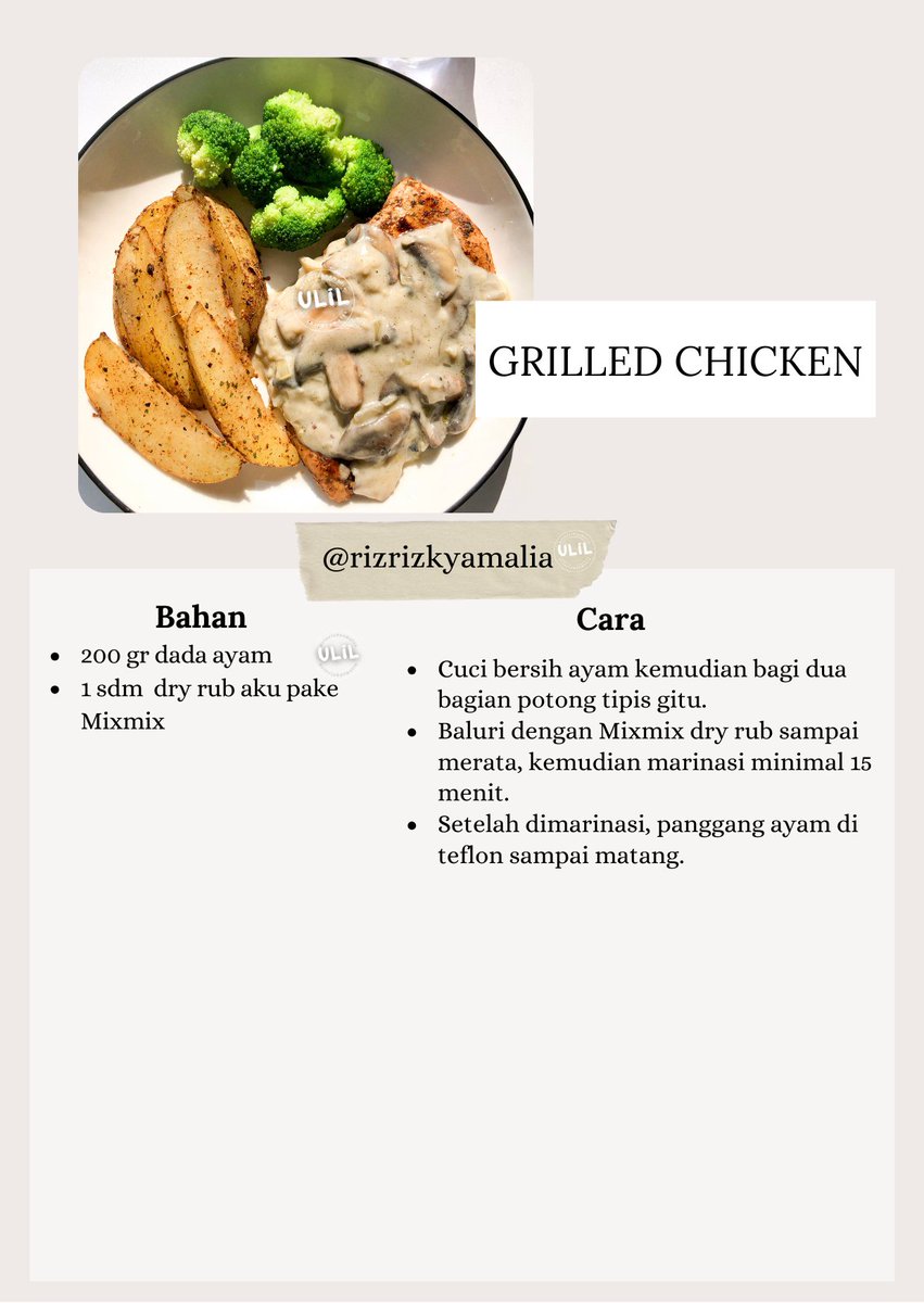 rizrizkyamalia's tweet photo. Chicken Mushroom Sauce (ala aku)  

Aku post lagi resep ini, versi biar bisa disimpan foto resepnya ☺️
Semoga bisa bermanfaat 🥰 https://t.co/LcCVZD6lPs