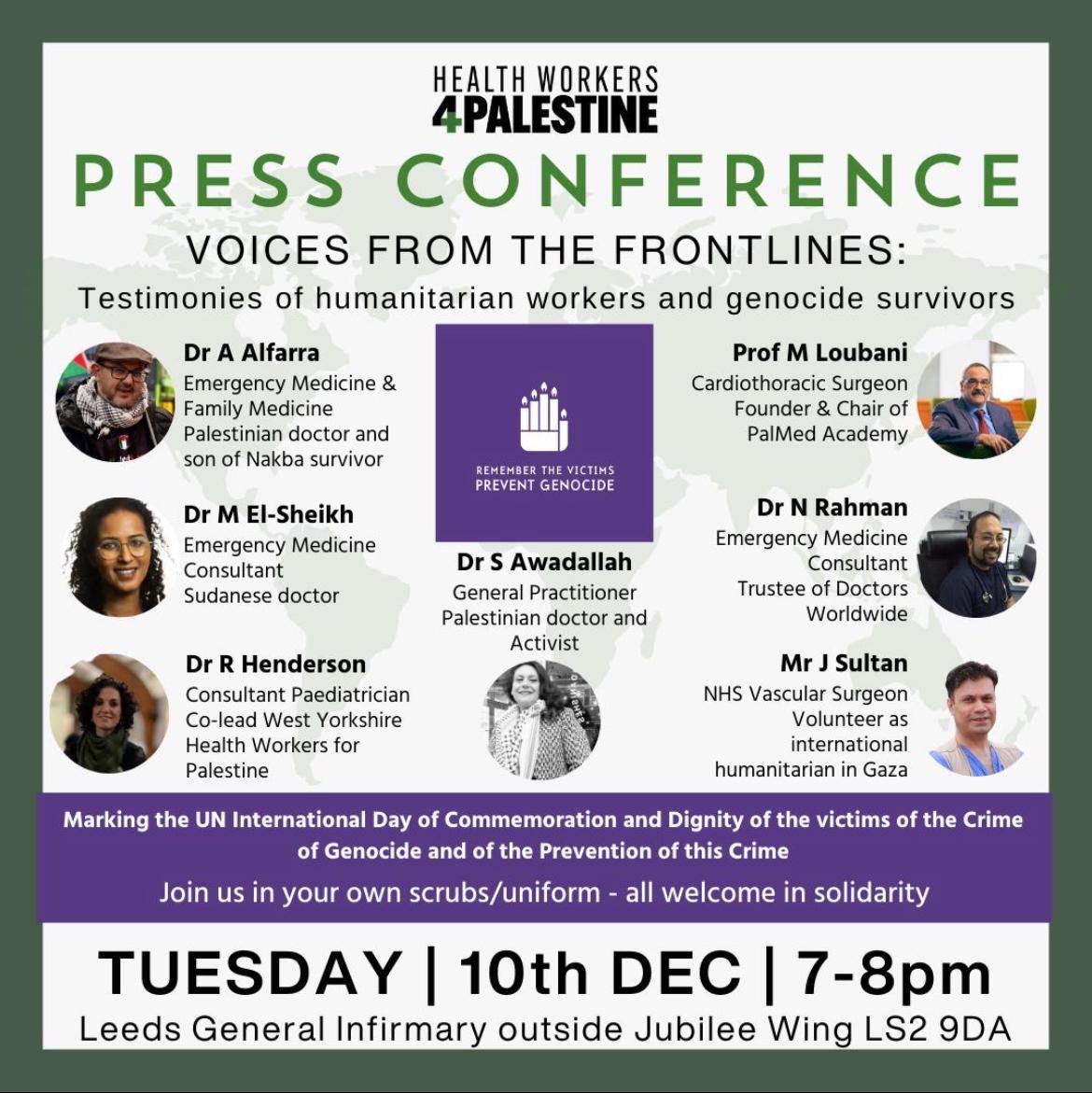 BenNephrology's tweet photo. Leeds ๐ฌ๐ง #EyeWitnessGaza Press Conference
End ๐ฎ๐ฑ genocide in Gaza
December 10, 7-8PM, General Infirmary outside Jubilee Wing LS2 9DA https://t.co/2J9FxRolIn