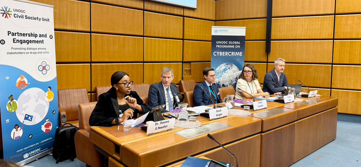 Ify_Cyberlaw's tweet photo. Honoured to be invited to the launching event of the @UNODC Global Strategy to prevent and combat Non-Consensual Sharing of Intimate Images held in Vienna last Friday. Glad to have provided my perspective on civil society engagement to address NCSII. #YourImageYourRules https://t.co/Gr9m4IJHkc