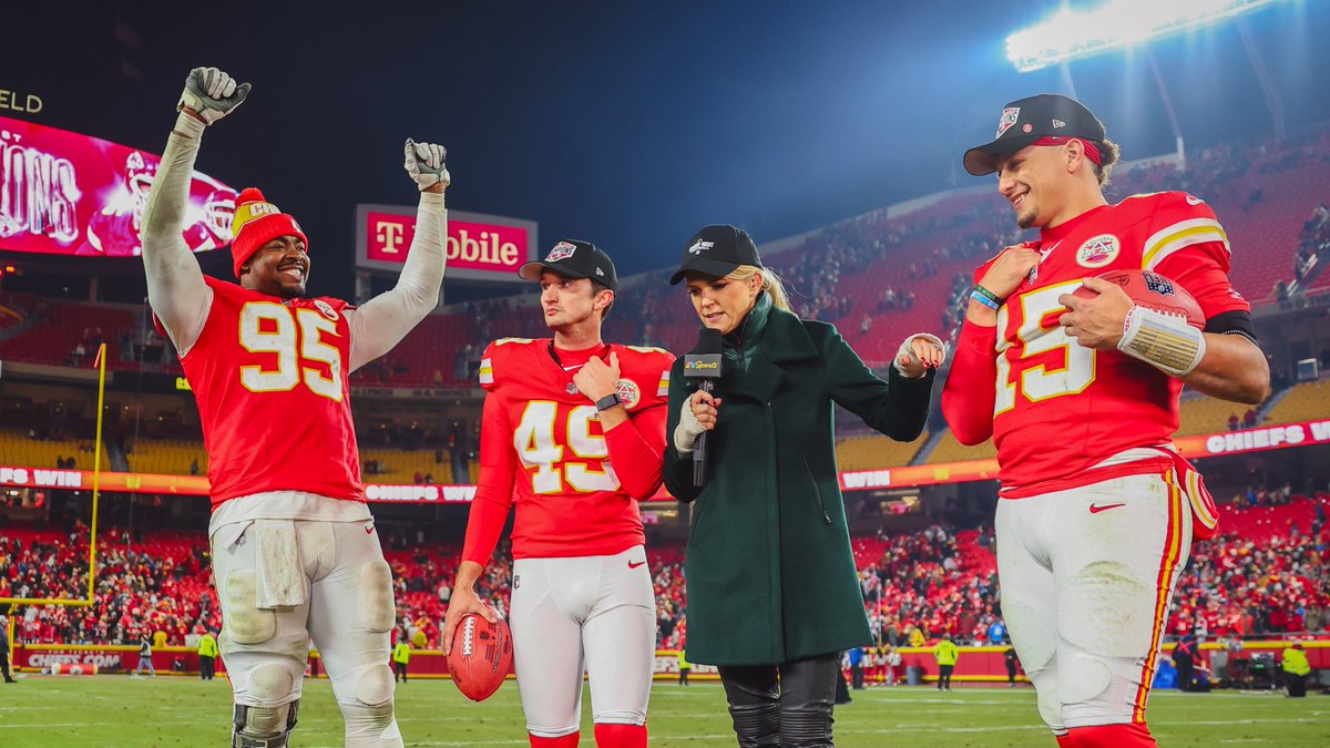 Chiefs's tweet image. Going to bed as AFC West Champs for the ninth year in a row. Goodnight, Chiefs Kingdom 😴