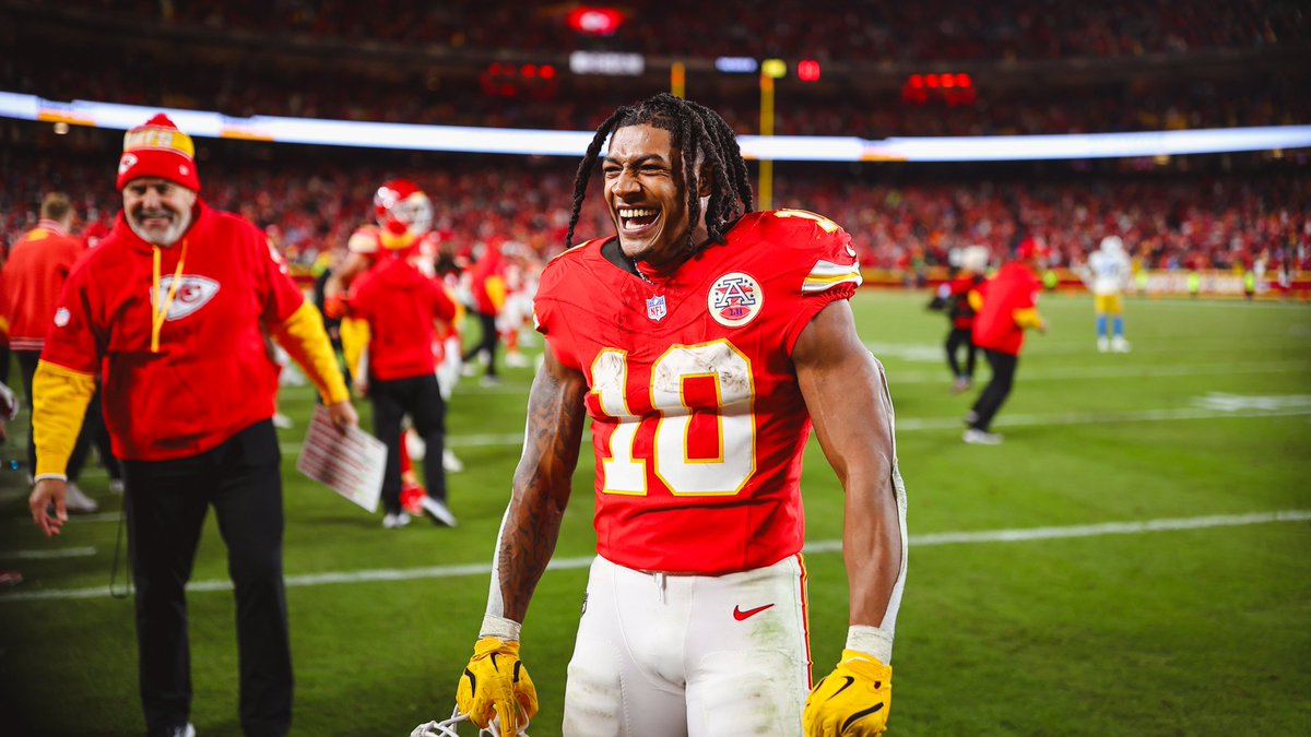 Chiefs's tweet image. Going to bed as AFC West Champs for the ninth year in a row. Goodnight, Chiefs Kingdom 😴