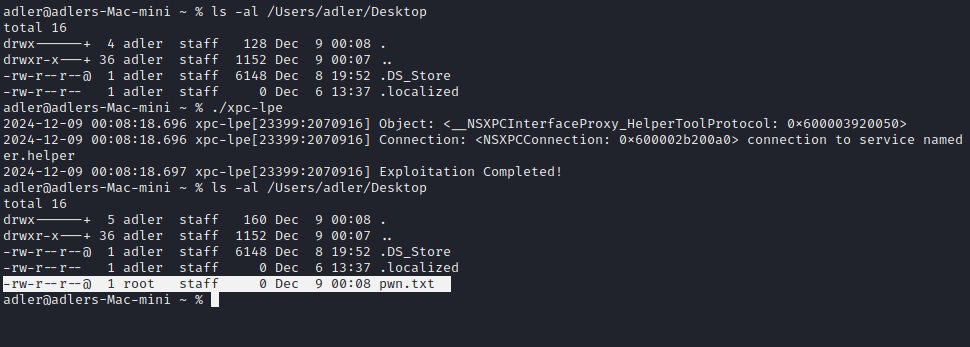Armed with the knowledge learned from OSMR <a href="/offsectraining/">OffSec</a>, I successfully identified several vulnerabilities, covering XPC local privilege escalation and TCC bypass. 

All programs are still actively maintained and updated , some of them have huge user bases.