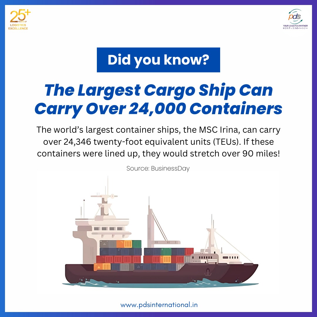 pds_in_pvt_ltd's tweet image. Fun Fact Monday!

Who else is amazed by these logistics wonders?

#maritimemarvels #globaltrade #logisticsgoals