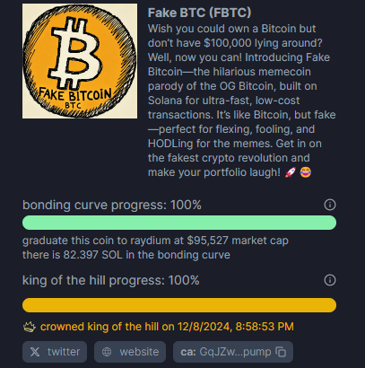 FakeBTC_Solana's tweet photo. WE DIDDDD ITTTTTTTTTT $FBTC TO THE MOON 📈📈🤯💥💥💥🌕
#FakeBitcoin #FBTC #ATH #MemecoinSeason #CryptoTwitter #Solana #WenMoon https://t.co/wPOj2TlcIQ
