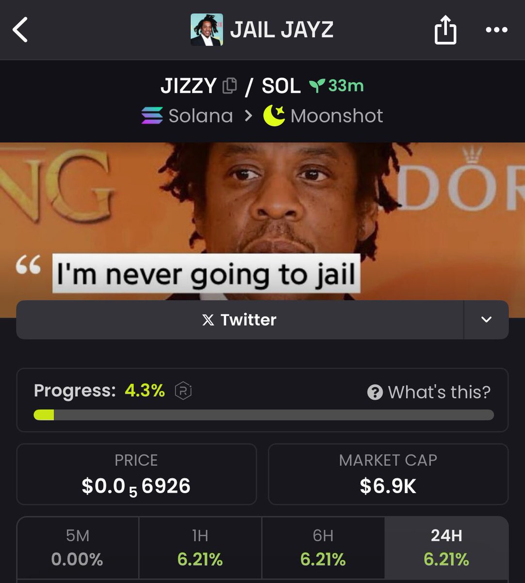 uneducatedalpha's tweet photo. 🚀GO GRAB SOME $JIZZY 🚀
H3FyLykasN4NAmiMoZWduGDNqhKfcSFz2MhUz5ADmoon

#memecoin #memecoins #SolanaMemeCoins #jayz #JayZIsGoingToJailParty https://t.co/zAyWYfWCcW