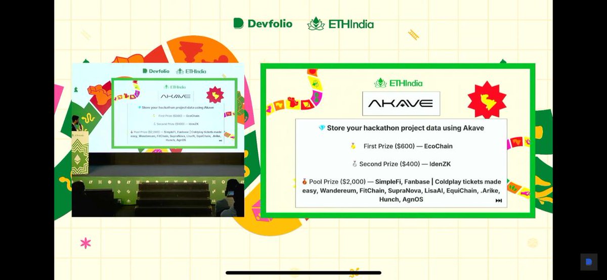 Kudos to our team, .arike for making it to the top ten projects at <a href="/ETHIndiaco/">ETHIndia</a> 2024, recognized by <a href="/akavenetwork/">Akave</a>!