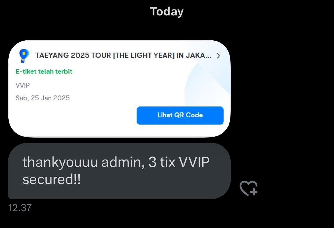 ticketicky's tweet photo. TAEYANG 2025 TOUR IN JAKARTA #proof_ticketicky https://t.co/aQSbN4LCv6