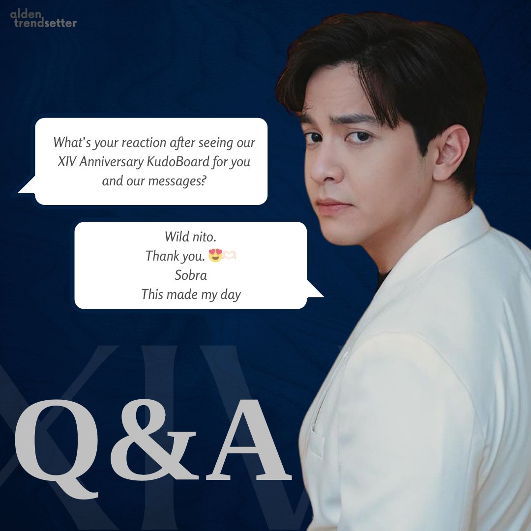 AldenTrendsOFC's tweet photo. Here's a BONUS Q&A for all of ATeam and ALDEN's supporters π
ALDEN saw the KudoBoard earlier today, and his reaction(s)...
PRICELESS π₯°β€οΈ
these are his exact lines and words per line π
THANK YOU SO MUCH for making his day! π«΅π»ππ»
ALDEN, maraming maraming salamat for your appreciation and most especially your reactionsss π₯°
@aldenrichards02
#14YearsOfExcellence
#ALDENYearXIV
#ALDENRichards
ALDENcredible XIVYears