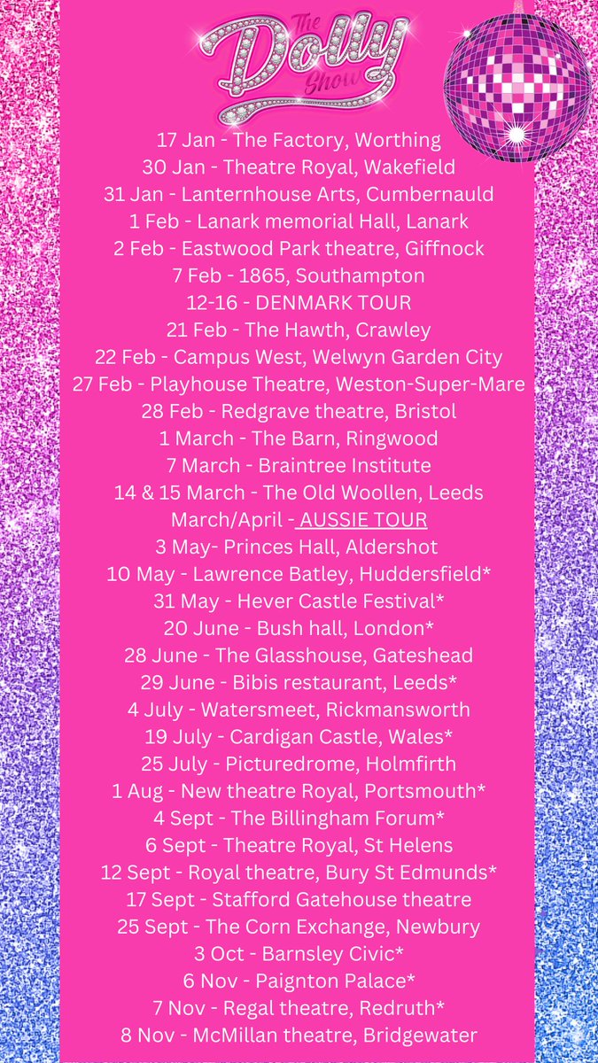 TheDollyShow's tweet photo. For all #DollyParton fans. Your 2025 dates for #TheDollyShow are here!
BOOK NOW! https://t.co/6SYQyNsEfV 

#dollypartonfans #dollypartontribute #dollypartonimpersonator https://t.co/LG0WjiCHAF