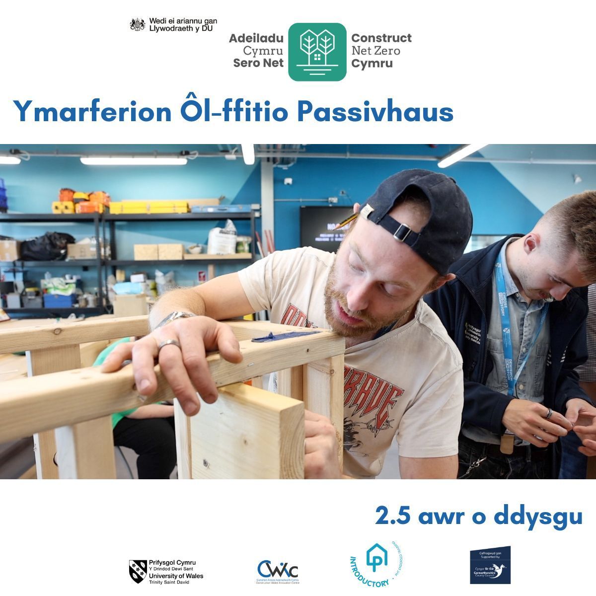 🌟A ydych yn gweithio yn y sector ôl-osod yng ngorllewin Cymru? 

🌟Mae gennym gyfres o gyrsiau byr Ôl-osod Ymarferol wedi'u cymeradwyo gan Ymddiriedolaeth Passivhaus, i archwilio meysydd megis inswleiddio a phontio thermol fel pynciau allweddol. 

cwic.wales/cy/enhanced-re…