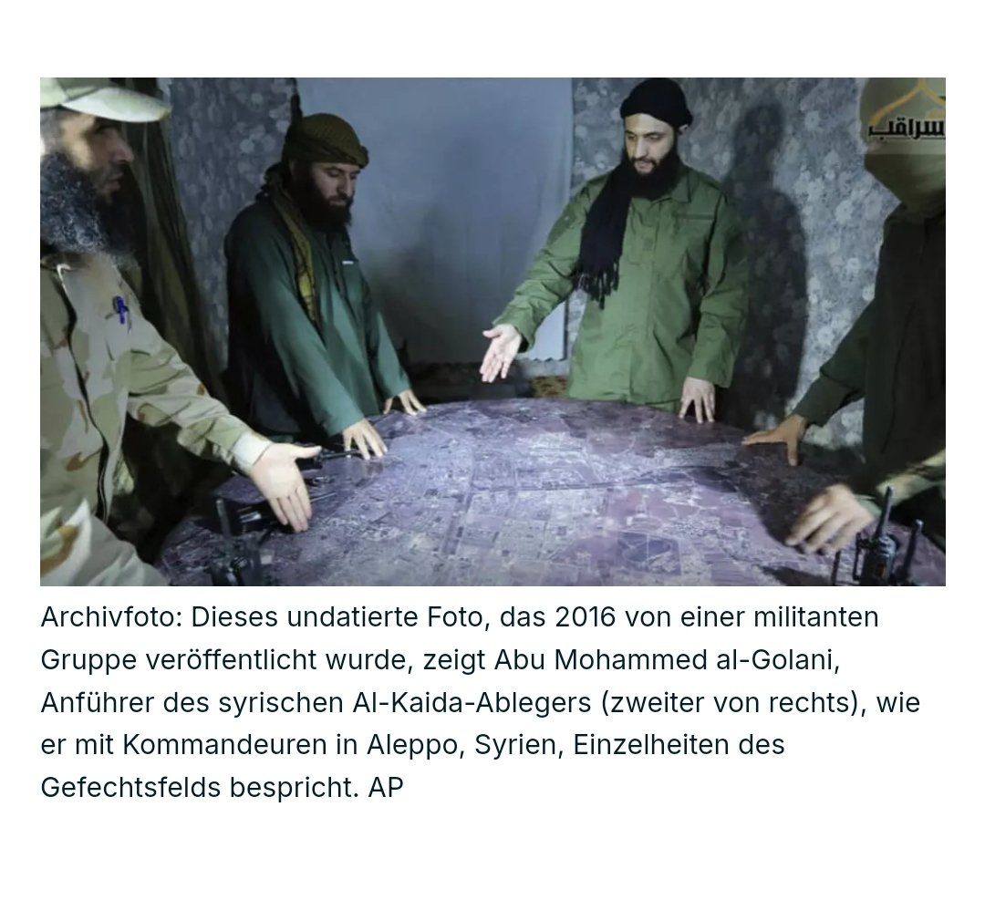 JailletAlain's tweet photo. Reminder: (...) #AlGolani's Bekanntheitsgrad wuchs, als al-Baghdadi ihn nach #Syrien schickte, um dort einen Zweig von #alQaida namens #NusraFront zu gründen. Die USA bezeichneten die neue Gruppe als #Terrororganisation. Diese Einstufung gilt bis heute und die US-Regierung hat ein Kopfgeld von 10 Millionen Dollar auf ihn ausgesetzt. (...)
#Syria
#Bashar_al_Assad
#Russia
#Damascus
#SAA
#Aleppo
#Hama
#Idlib
#FrankWalterSteinmeier
#Staatsräson
#OlafScholz
#FriedrichMerz
#Jerusalem
#NotreDame
#EmanuelleMacron
#Foltergefängnisse
#Frauenkäfige
#HTS
#Eroberung
#Syrien_ist_für_Alle_da.