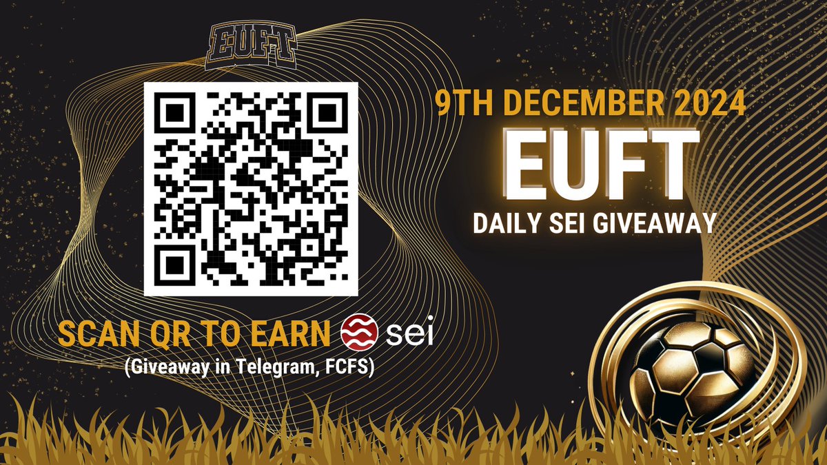 TALEforMALAYSIA's tweet photo. 🎉 EUFT Daily SEI Giveaway is LIVE! 🎉

Ready to grab your share of rewards? 🚀
🤑 Daily SEI rewards, first come, first served!

📲 Scan the QR Code to join us on Telegram now. Don’t miss out—it’s fast, fun, and rewarding!

🔗 [https://t.co/yw4EVmJ6w5]

#EUFT #SeiGiveaway #CryptoRewards #Web3