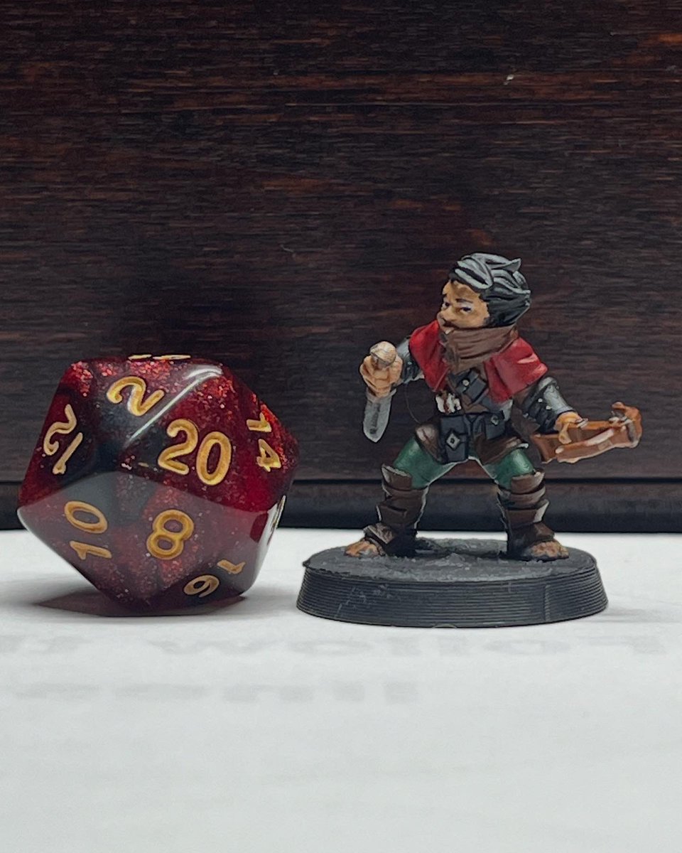 ImNorb's tweet photo. Printed and painted a Halfling Rogue DnD character as a gift for a friend.

Model by Titan Forge: https://t.co/tiwUppQQVp

#3dprinting #miniature #dnd #dnd5e #dndcharacter #diy #halfling #rogue #craft #hobby https://t.co/dZtP5VGwAt