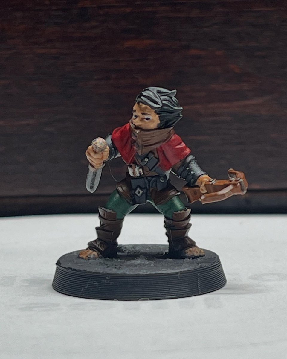 ImNorb's tweet photo. Printed and painted a Halfling Rogue DnD character as a gift for a friend.

Model by Titan Forge: https://t.co/tiwUppQQVp

#3dprinting #miniature #dnd #dnd5e #dndcharacter #diy #halfling #rogue #craft #hobby https://t.co/dZtP5VGwAt